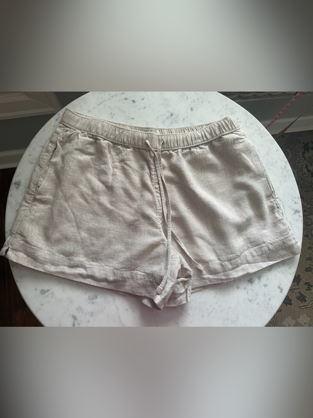 Abercrombie & Fitch Drawstring Linen-Blend Shorts